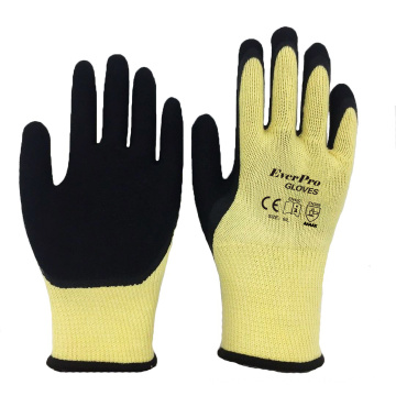 Super Grip Breathable 10 Gauge 5 yarn Cotton Lined Latex Sandy Coated Glove with Thumb Coated